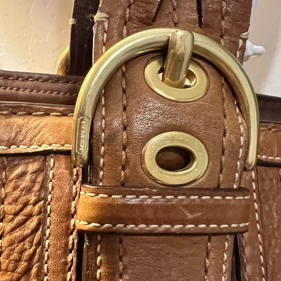 Coach 2006 Soho Mia Ivory Brown Leather Shoulder Tote Handbag Purse #10049 - Picture 11 of 16